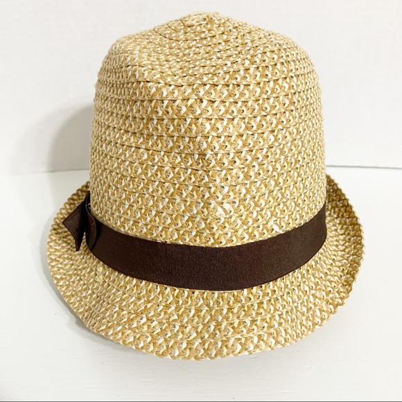 Cappelli Straw Brimmed Hat with Grosgrain Ribbon Band Accent and Inner Head Band - Picture 2 of 10